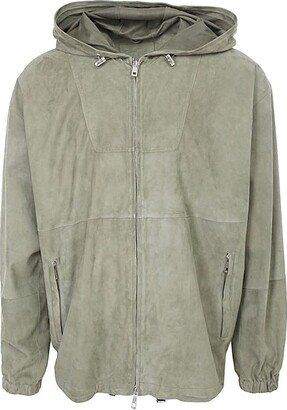 Suede Jacket With Hood