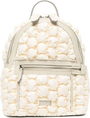 Bubble-Patern Leather Backpack