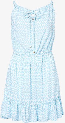 Womens Prt Zanzibar Geometric-print Woven Mini Dress