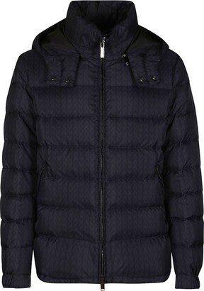 Optical Motif Down Coat