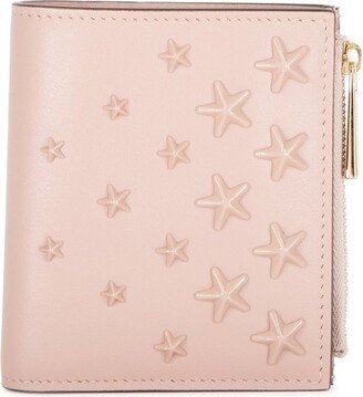 Star Stud Embellished Zipped Wallet