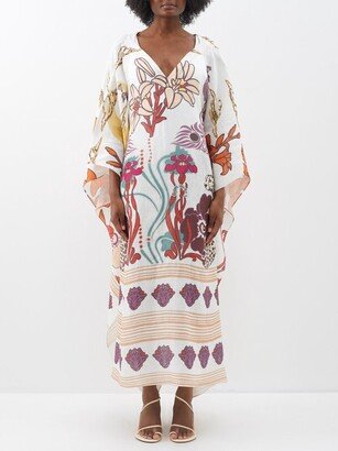 Morena Printed-linen Kaftan