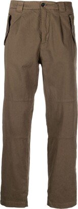 Straight-Leg Cotton Trousers-DT