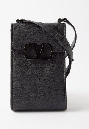 V-logo Mini Leather Cross-body Bag