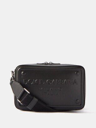 Embossed-logo Leather Cross-body Bag