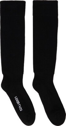 Black Knee High Socks