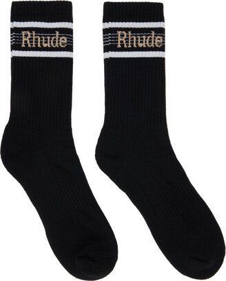 Black Stripe Sport Socks