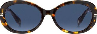 Oval Frame Sunglasses-AK