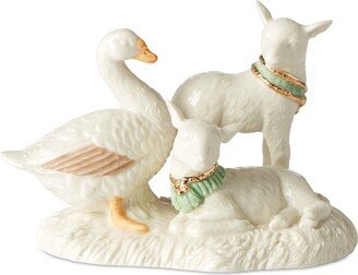 First Blessing Lambs & Goose Figurine