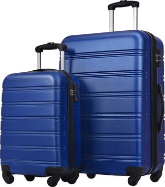 EDWINRAY 2 Piece Hardshell Luggage Set, Expandable Suitcases Set with Spinner Wheels & TSA Lock, 20