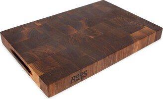 Classic Collection Walnut Wood Edge Grain Reversible Kitchen Countertop Butcher Chopping Block Cutting Board, 18 x 12 x 1.75 Inches