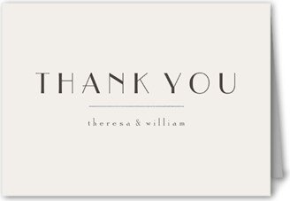 Wedding Thank You Cards: Gracious Gathering Thank You Card, Gray, 3X5, Matte, Folded Smooth Cardstock