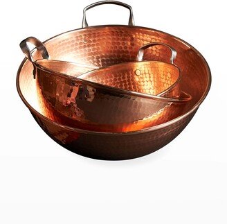 Copper Mixing Bowls, Set of 3