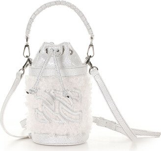 Giulia Yeti Bucket Bag With Crackle Effect