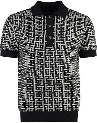 Jacquard Knit Polo Shirt