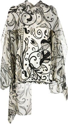 F.R.S. - FOR RESTLESS SLEEPERS Printed silk blouse