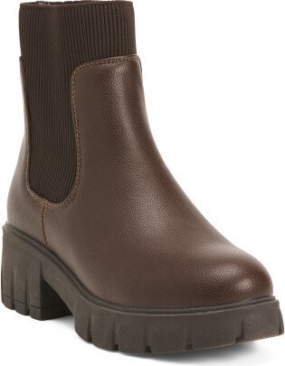 TJMAXX Leather Sparks Chelsea Booties For Women