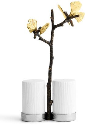 Butterfly Ginkgo Salt and Pepper Shakers with Caddy