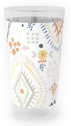Outdoor Pint Glasses: Modern Aztec - Multi Outdoor Pint Glass, Multicolor