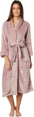 N by Natori Plush Lynx Robe (Nude Blush) Women's Robe