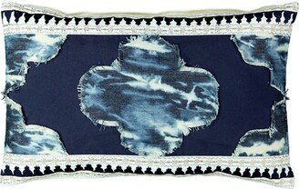 Mod Lifestyles Tie Dye Denim Collection Marrakech Tie-Dye Pillow, 14 x 22