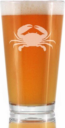 Crab - Pint Glass For Beer Cute Nautical Themed Birthday Gift Fishermen, Sailors & Ocean Lovers Beach House Cups 16 Oz