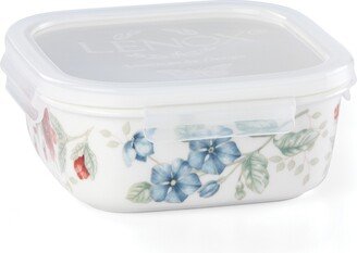 Butterfly Meadow Kitchen Square Store & Serve, Created for Macy's - White Body W/pastel Floral And Botanical