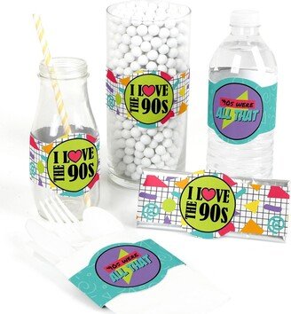 Big Dot Of Happiness 90's Throwback - 1990s Party Diy Wrapper Favors and Decorations - Set of 15