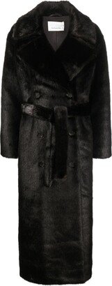 The Frankie Shop Jonie faux-fur belted coat