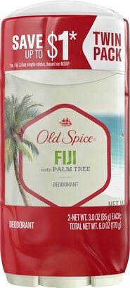 Men's Deodorant Aluminum-Free Fiji with Palm Tree Deodorant - Scented - 3oz/2pk