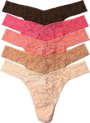 Assorted 5-Pack Lace Original Rise Thongs