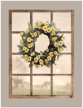 Country Gazing by Lori Deiter, Ready to hang Framed Print, Sand Window-Style Frame, 14 x 18