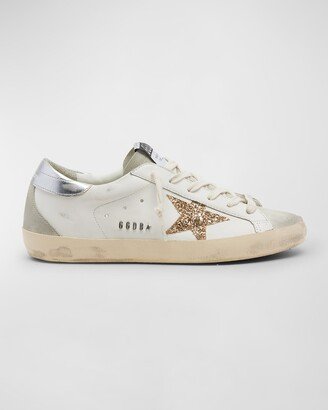 Superstar Leather Glitter Low-Top Sneakers-AE