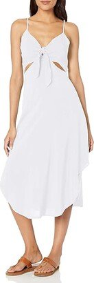 Women's Cutout Front Tie Dress Swimsuit Cover Up (White) Women's Swimwear Sets