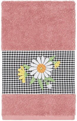 Daisy Embellished Hand Towel - Tea Rose