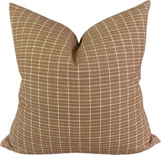 Kufri Hiroki Designer Pillow in Sand // Plaid Pillows Modern Boho Throw Pillows Decorative Boutique