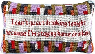 Furbish Studio Can't Go Out Needlepoint Pillow