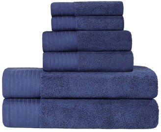 Turkish Cotton 6Pc Highly Absorbent Solid Towel Set-AA