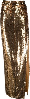 Sequin-Embellished Maxi Skirt