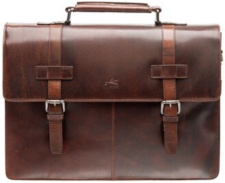 Mancini Men's Buffalo Collection Double Compartment 15.6