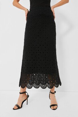 Black Lilja Crochet Maxi Skirt