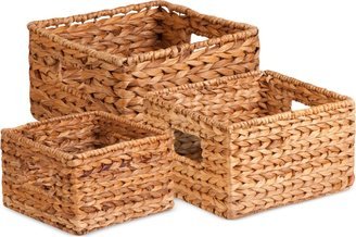 3-Piece Nesting Water Hyacinth Basket Set