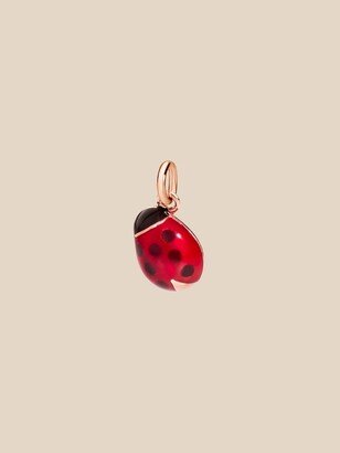 Mini Ladybug charm in 9 kt rose gold and enamel