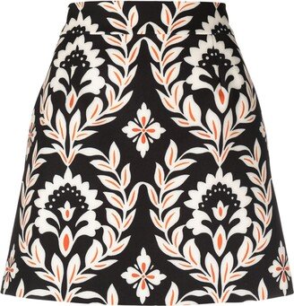 Baia floral-print straight skirt