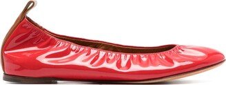 Patent Leather Ballerina Shoes-AA