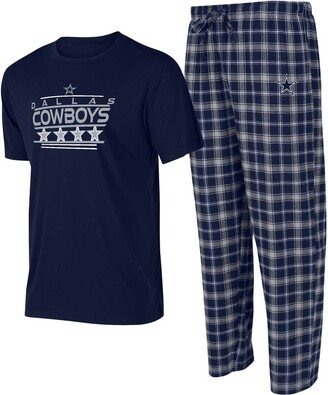 Men's Concepts Sport Navy Dallas Cowboys Arctic T-Shirt & Pants Sleep Set