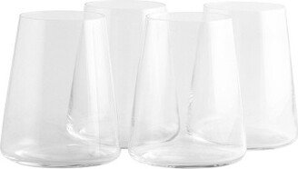 12.8oz 4pk Crystal Power Stemless White Wine Glasses