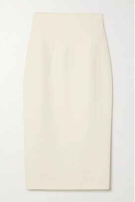 Hokoku Stretch-crepe Midi Skirt - White