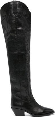 Delirium 60mm leather knee boots