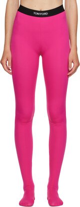 Pink Jacquard Leggings